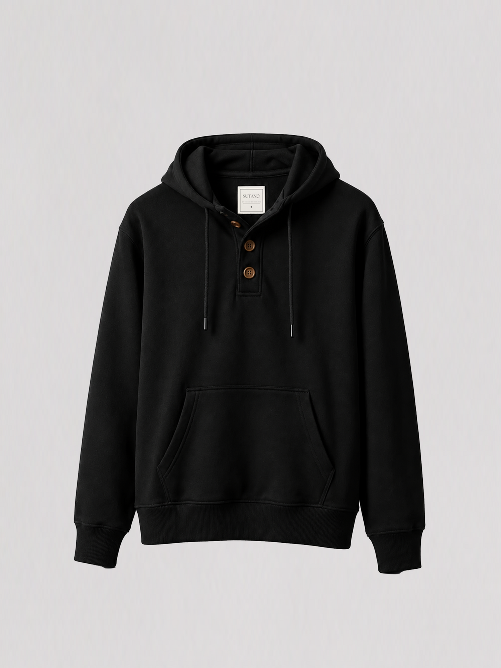 Hoodie en color Black